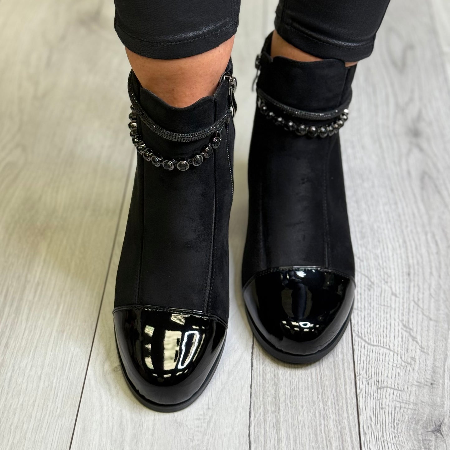 Redz - Black Faux Suede Dress Boot