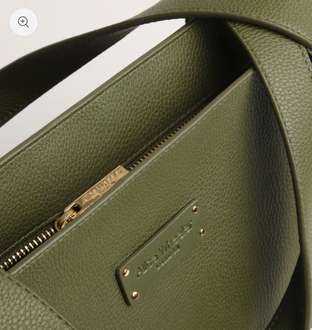 Alice Wheeler - ‘Kensington’ Olive Tote Bag
