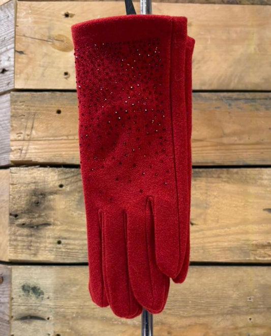 hannah k - Red Diamonte Glove