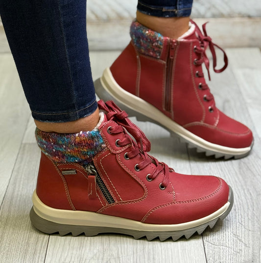 Lunar - 'Buttermere' Red Casual Waterproof Boot