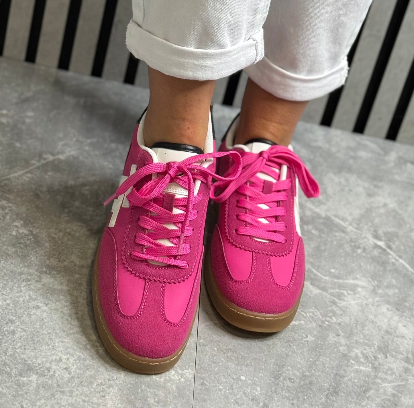 Tom Tailor - Hot Pink Gum Sole Trainer