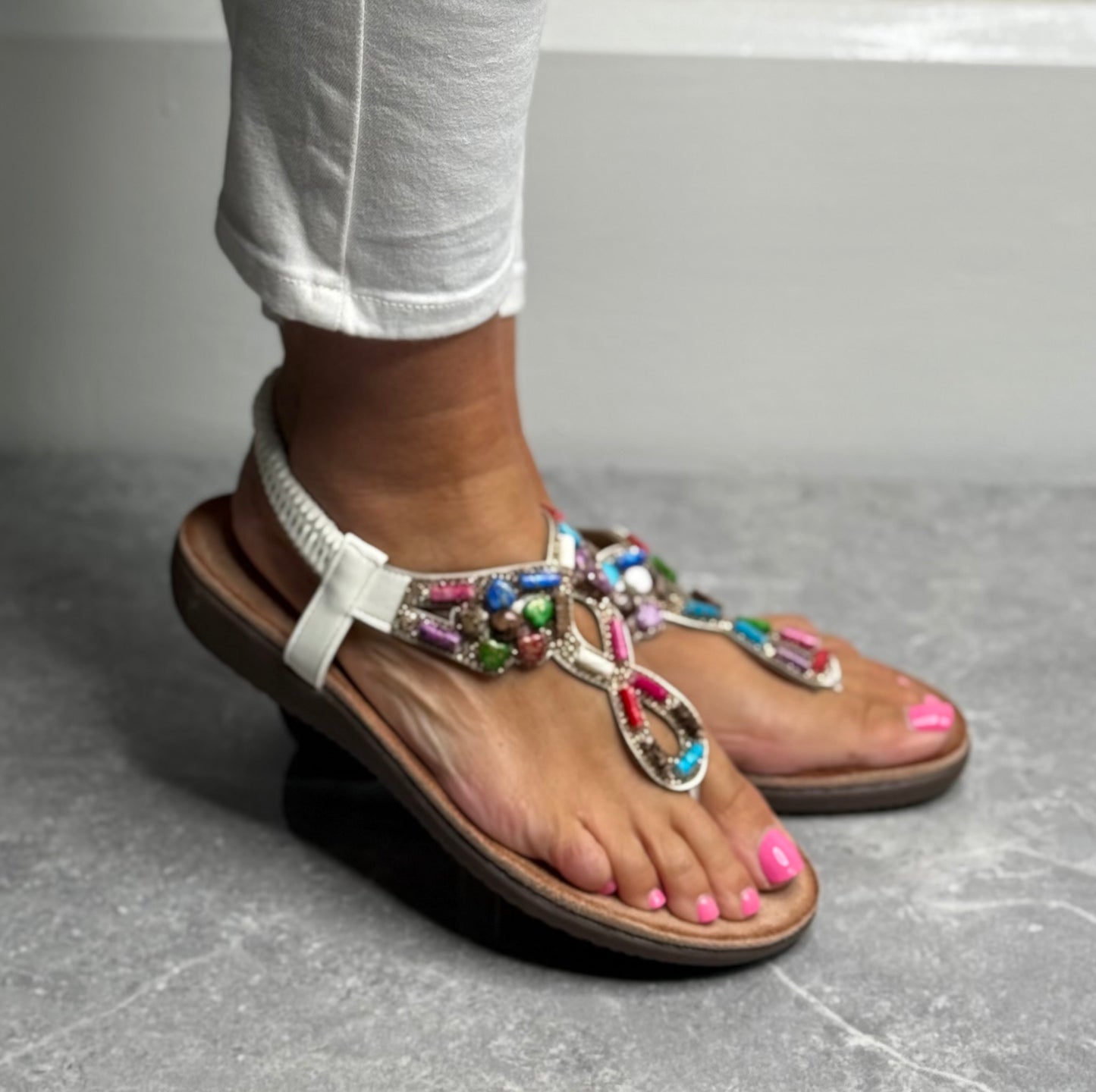 Lunar - 'Rachel' White Sandal