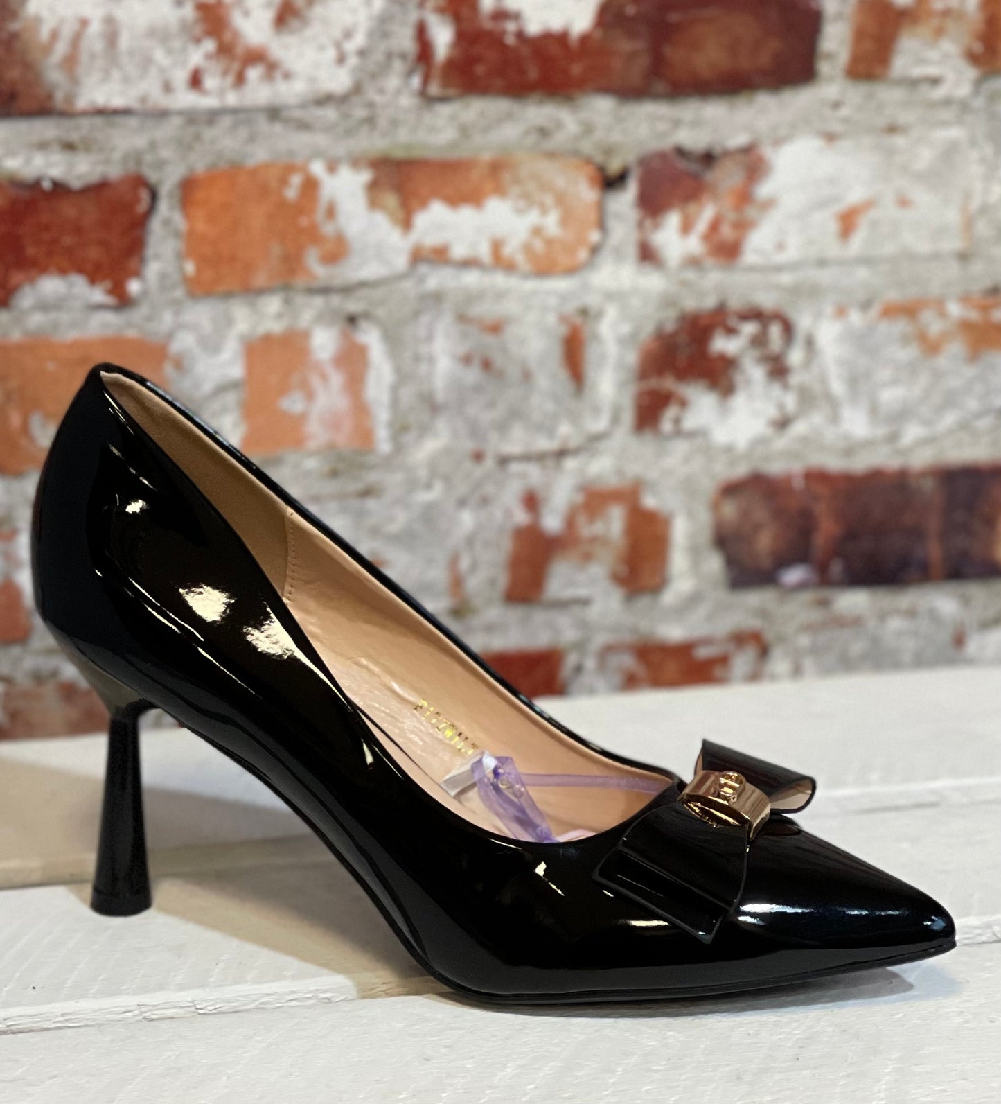 Sorento - 'Fitzwilton' Black Shine Heel