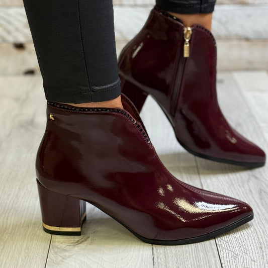 Kate Appleby - ‘Bethesda' Damson Patent Ankle Boot