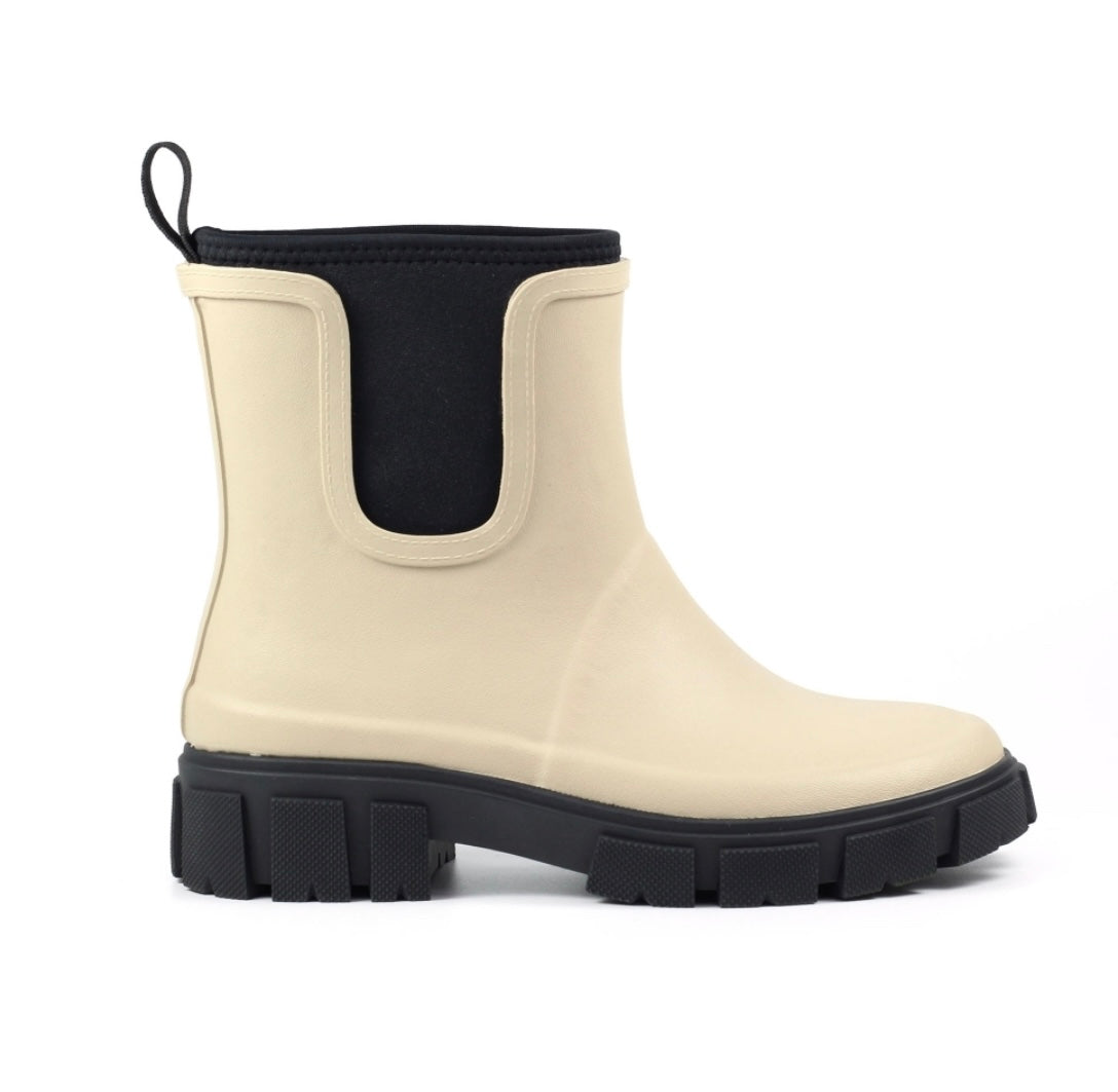 Lazy Dogz - ‘Lake’ Cream Ankle Wellington