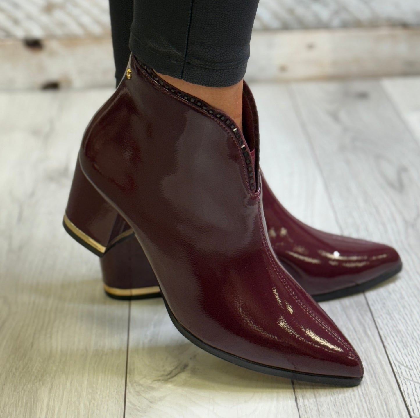 Kate Appleby - ‘Bethesda' Damson Patent Ankle Boot
