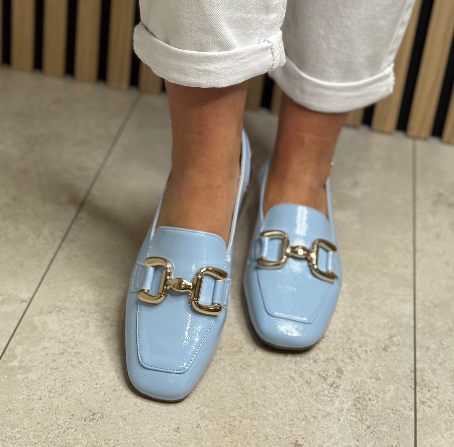 Zanni & Co - 'Diraz One' Sky Patent Slingback