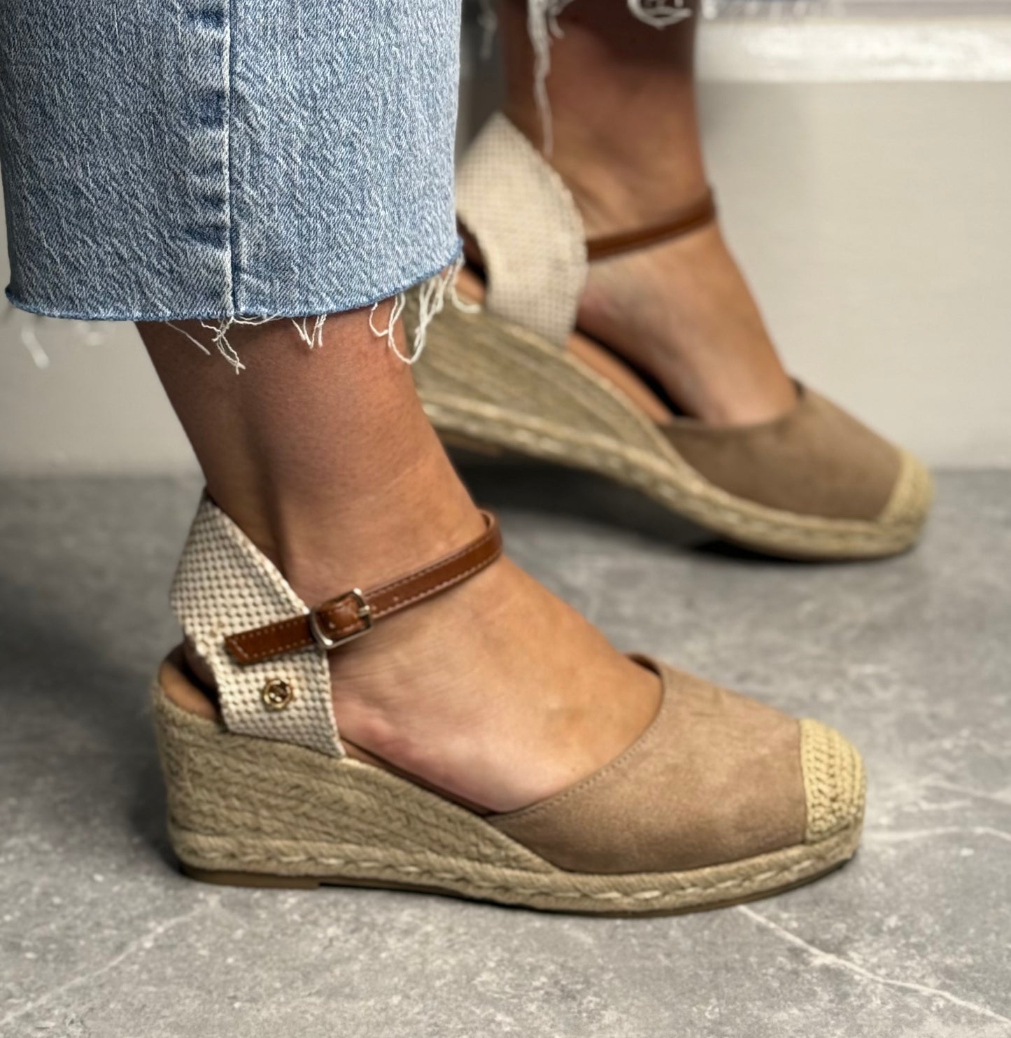 Xti - Beige Espadrille Wedge Sandal (140746)