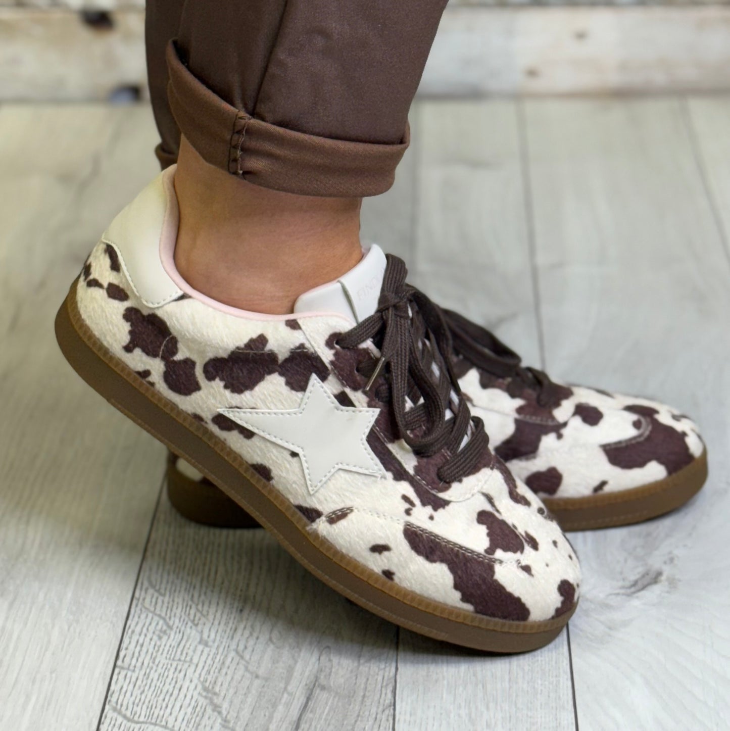 Hannah K - Cow Print Trainer