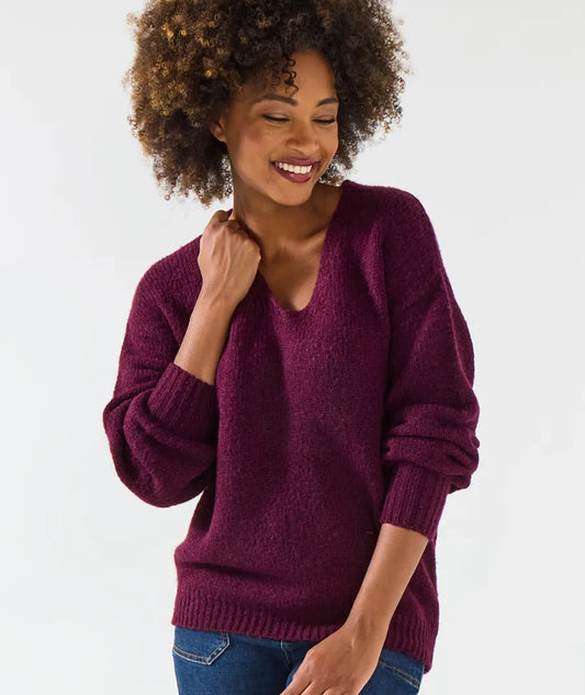 Joe Browns - Oh So Cosy Jumper In Berry