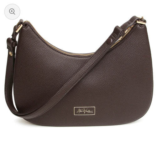 Alice Wheeler - 'Ascot’ Chocolate Crossbody Bag