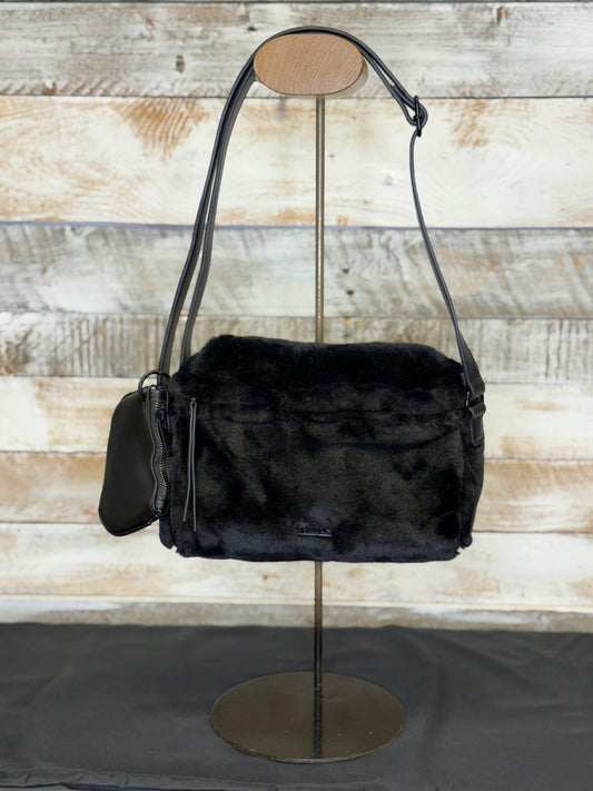 Rieker - Black Faux Fur Crossbody (H1027-00)