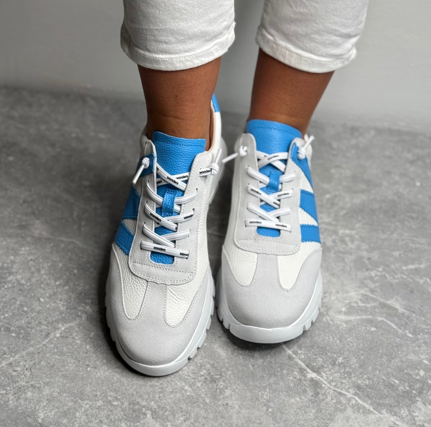 Wonders - A-2476 Blanco/Lagoon Trainer