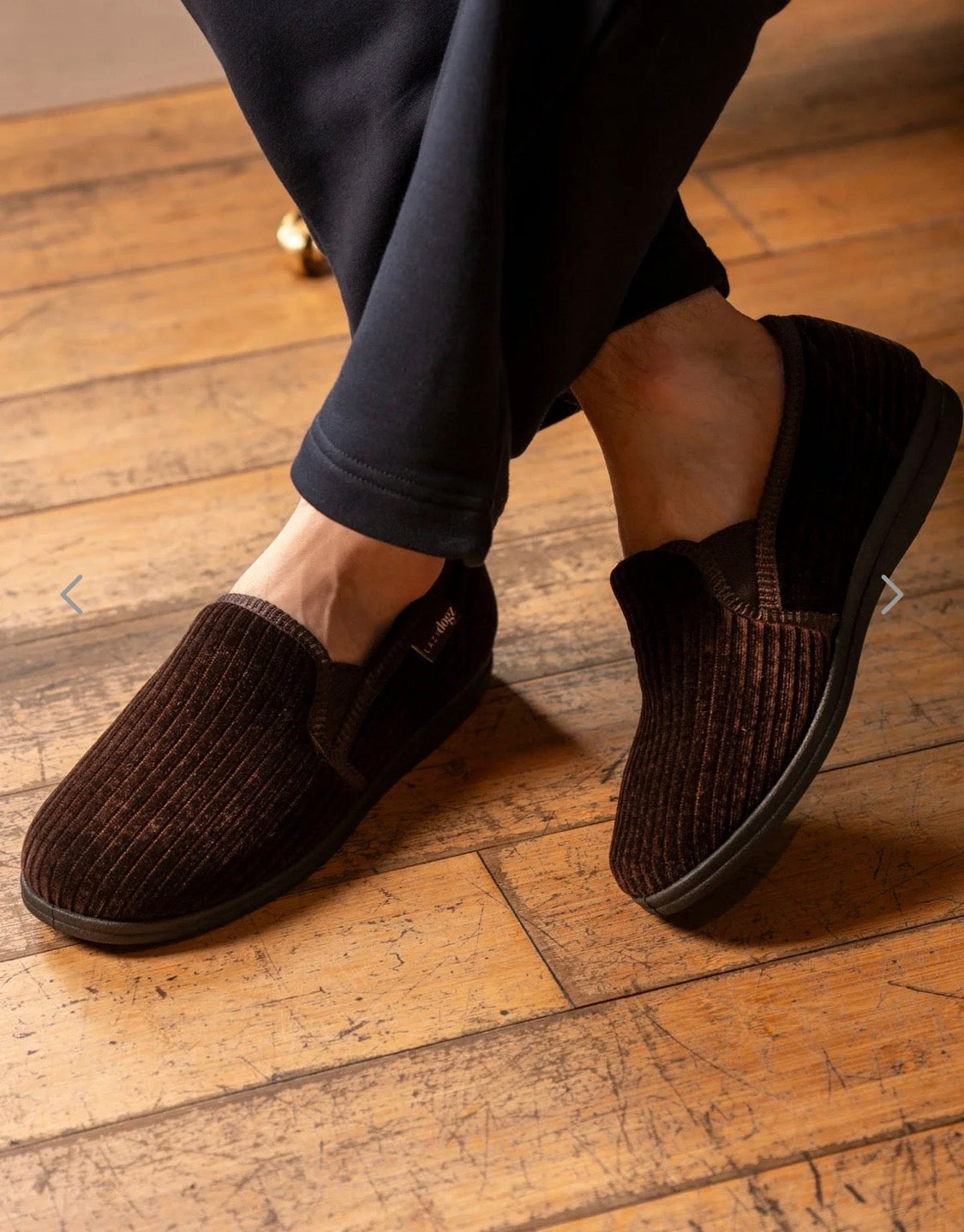 Lazy Dogz - 'Ryan' Brown Mens Slipper