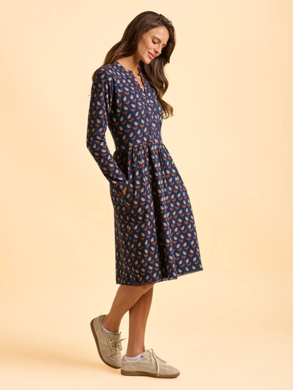 Brakeburn - ‘Rowan’ Navy Dress
