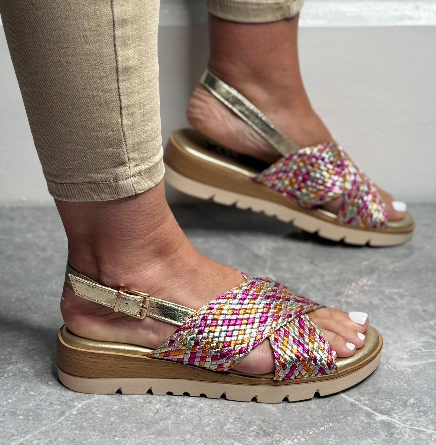 Xti - Fuchsia Combo Sandal (143947)