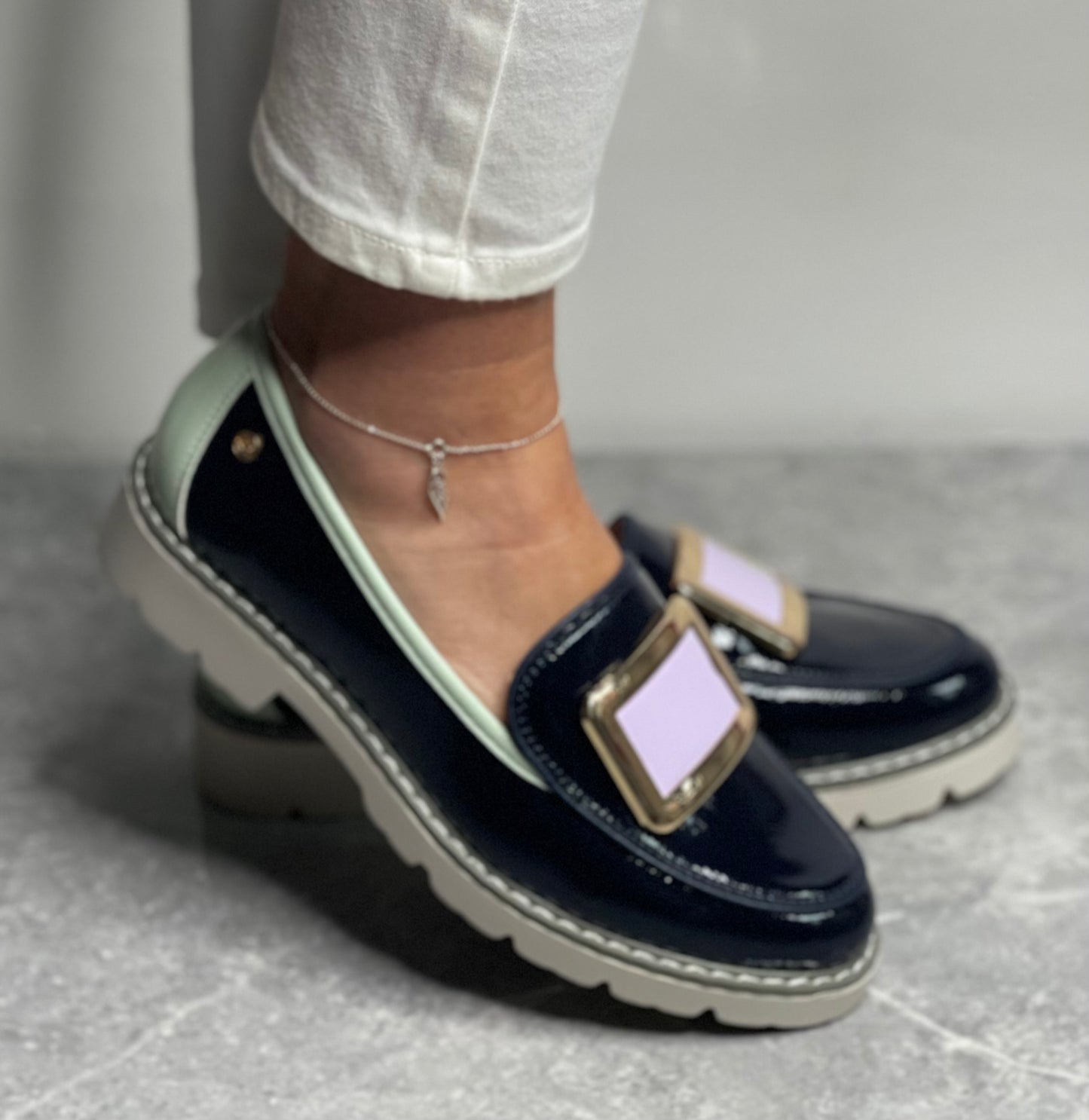 Zanni & Co - 'Yen One' Violet Cobalt Loafer