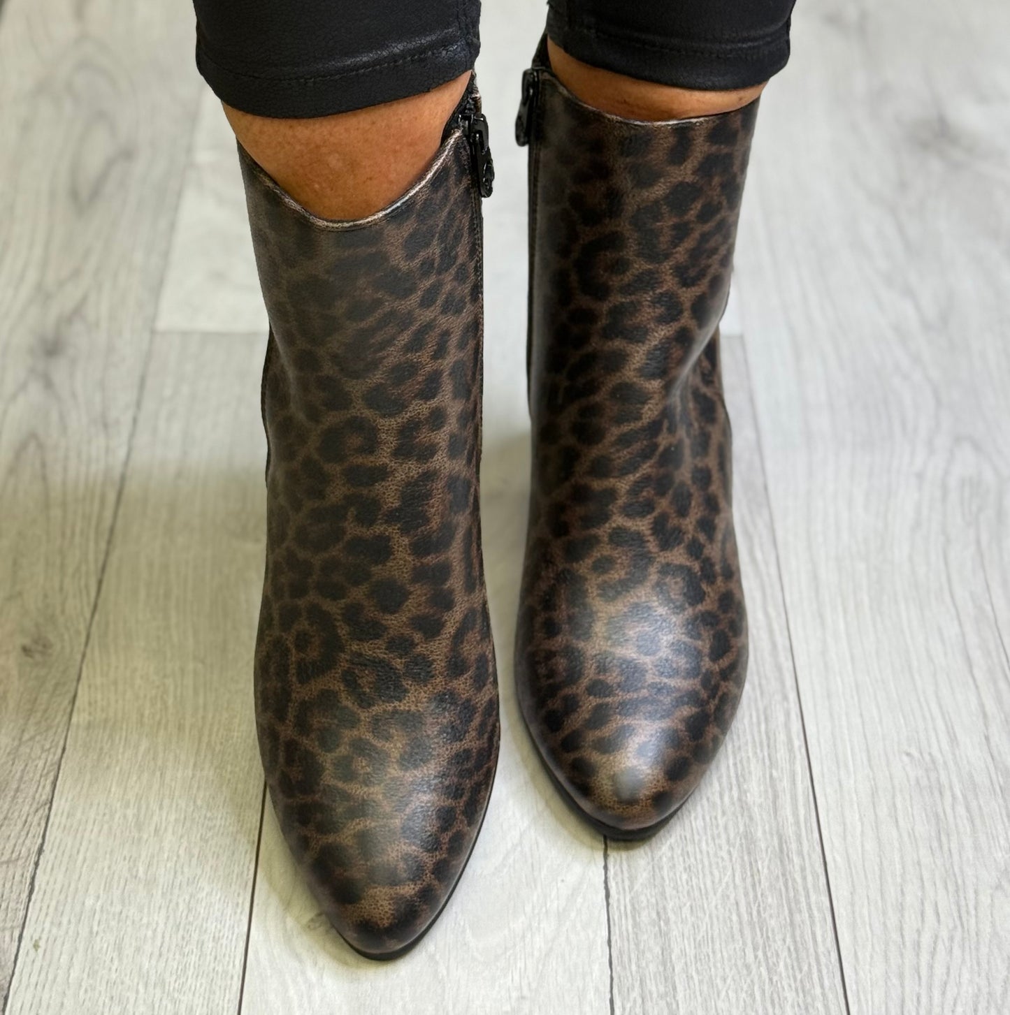 Marco Tozzi - Brown Leopard Print Boot