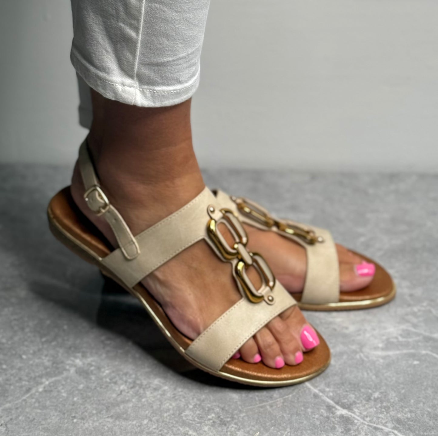 Lunar - 'Darcy' Beige Sandal