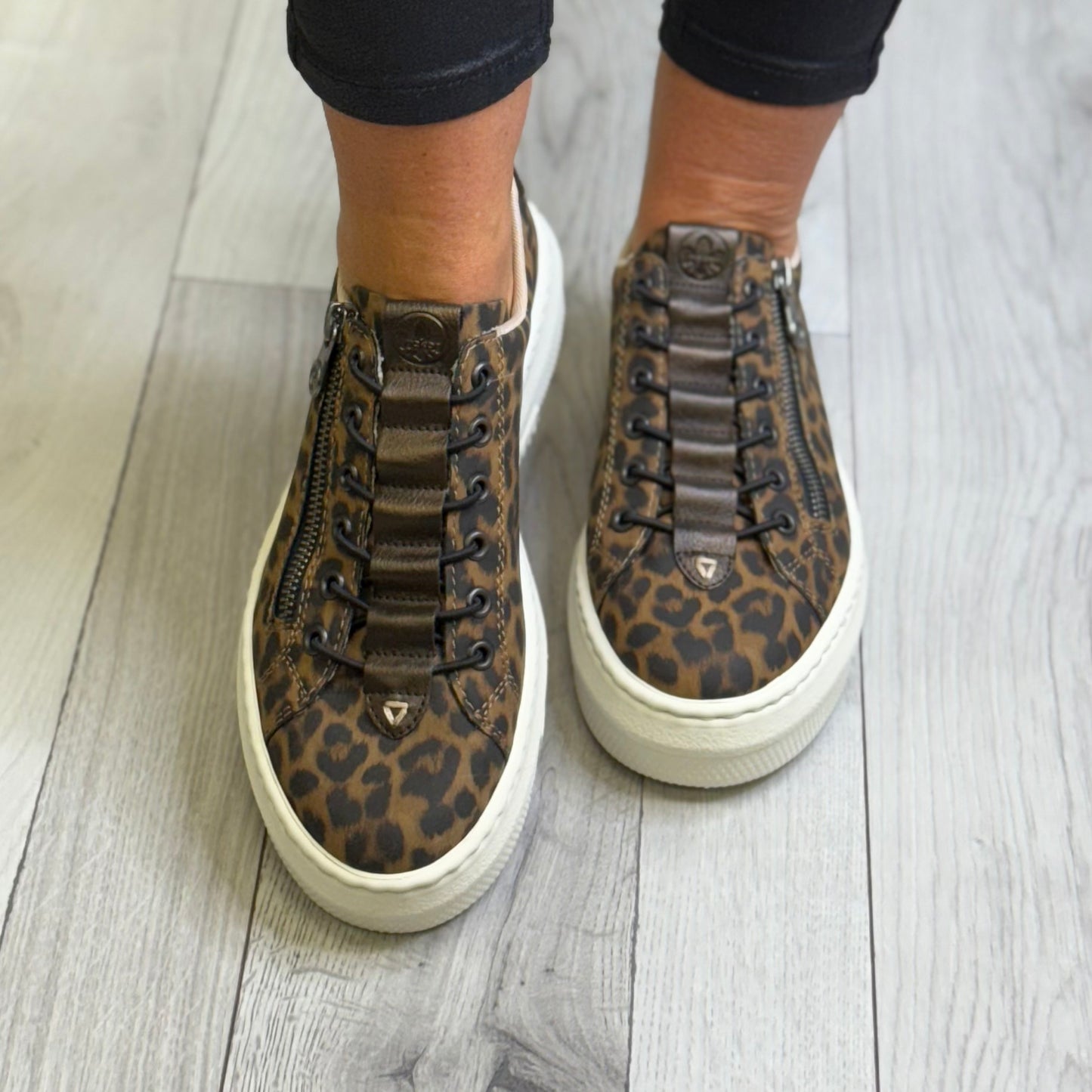 Rieker - Animal Print Platform Trainer