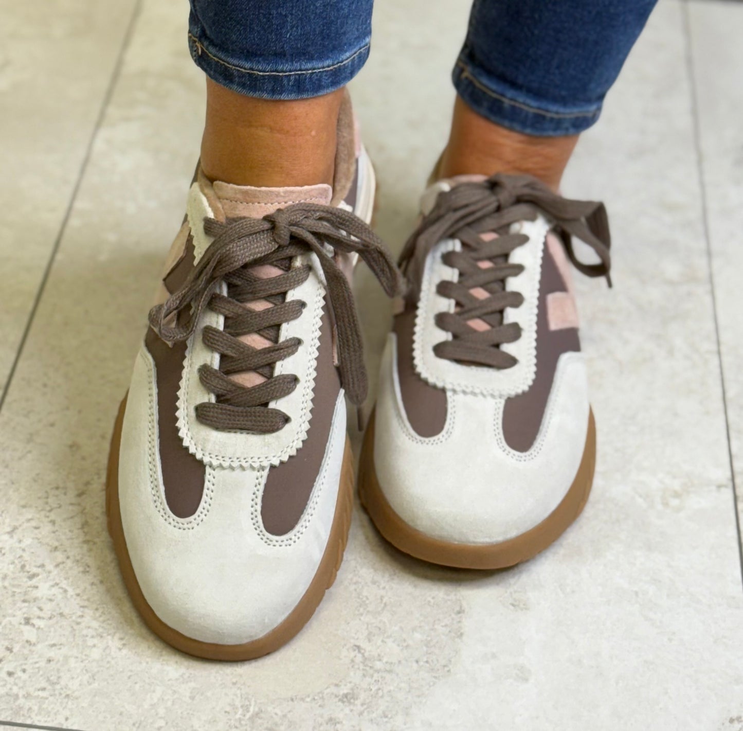 Drilleys- 'Forty Seven' Pink Latte Trainer