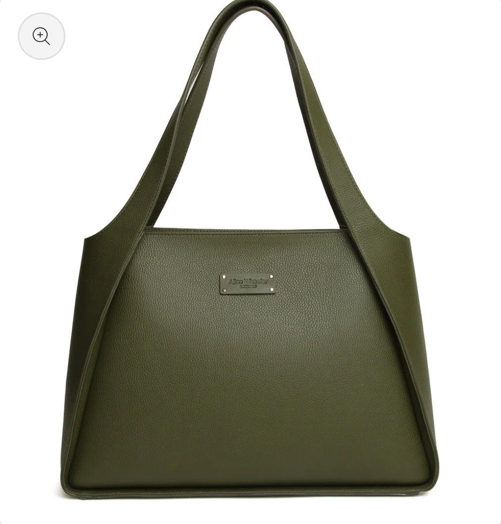 Alice Wheeler - ‘Kensington’ Olive Tote Bag