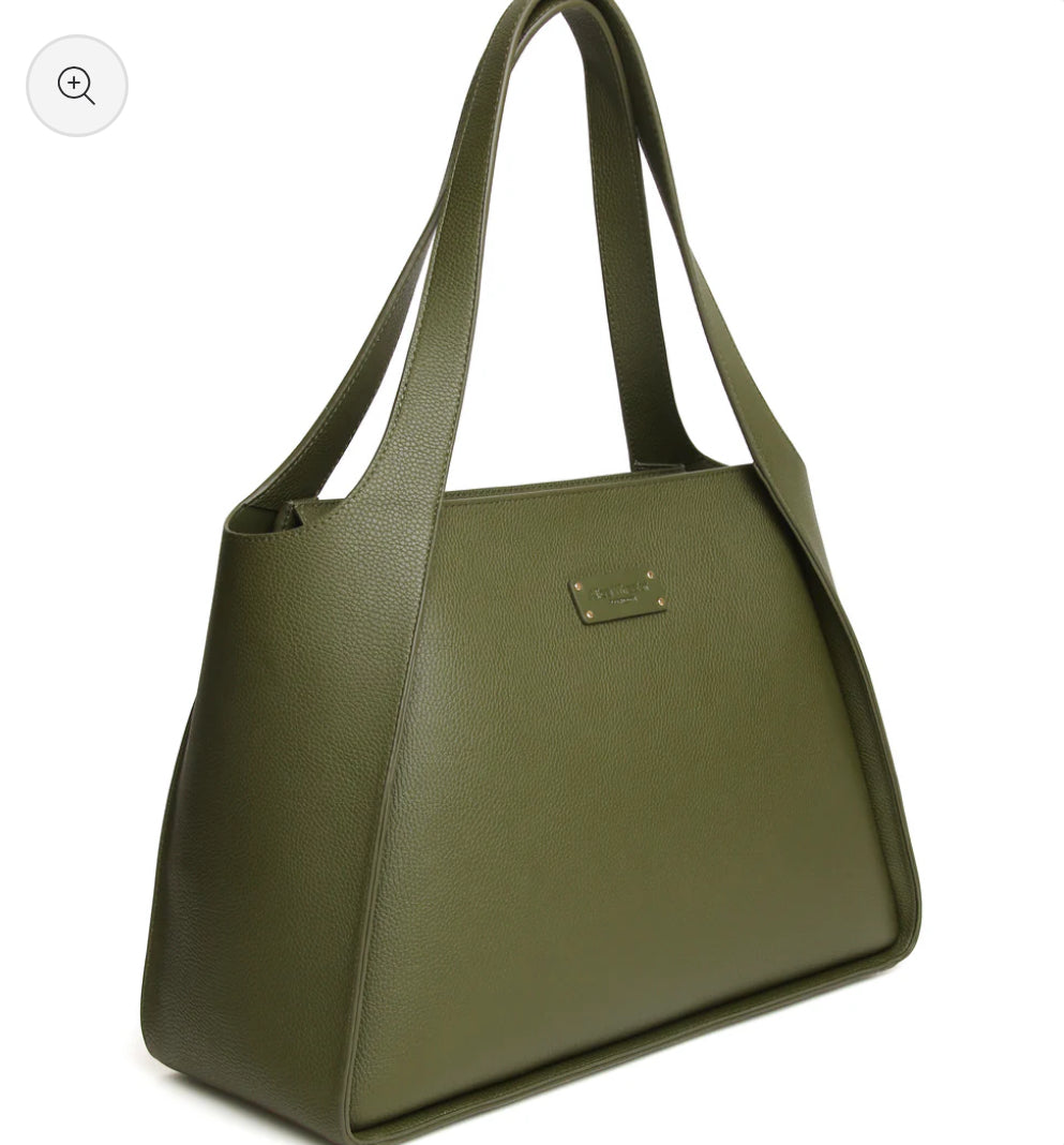 Alice Wheeler - ‘Kensington’ Olive Tote Bag
