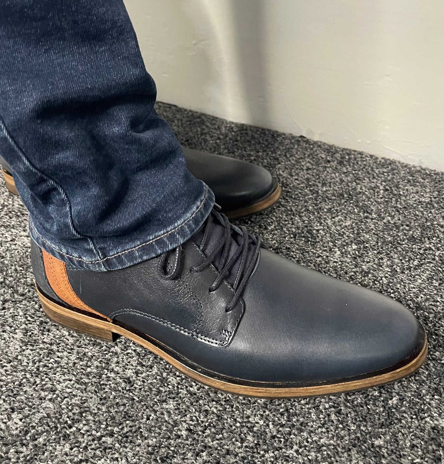 Tommy Bowe - 'Storm' Mens Navy Leather Boot