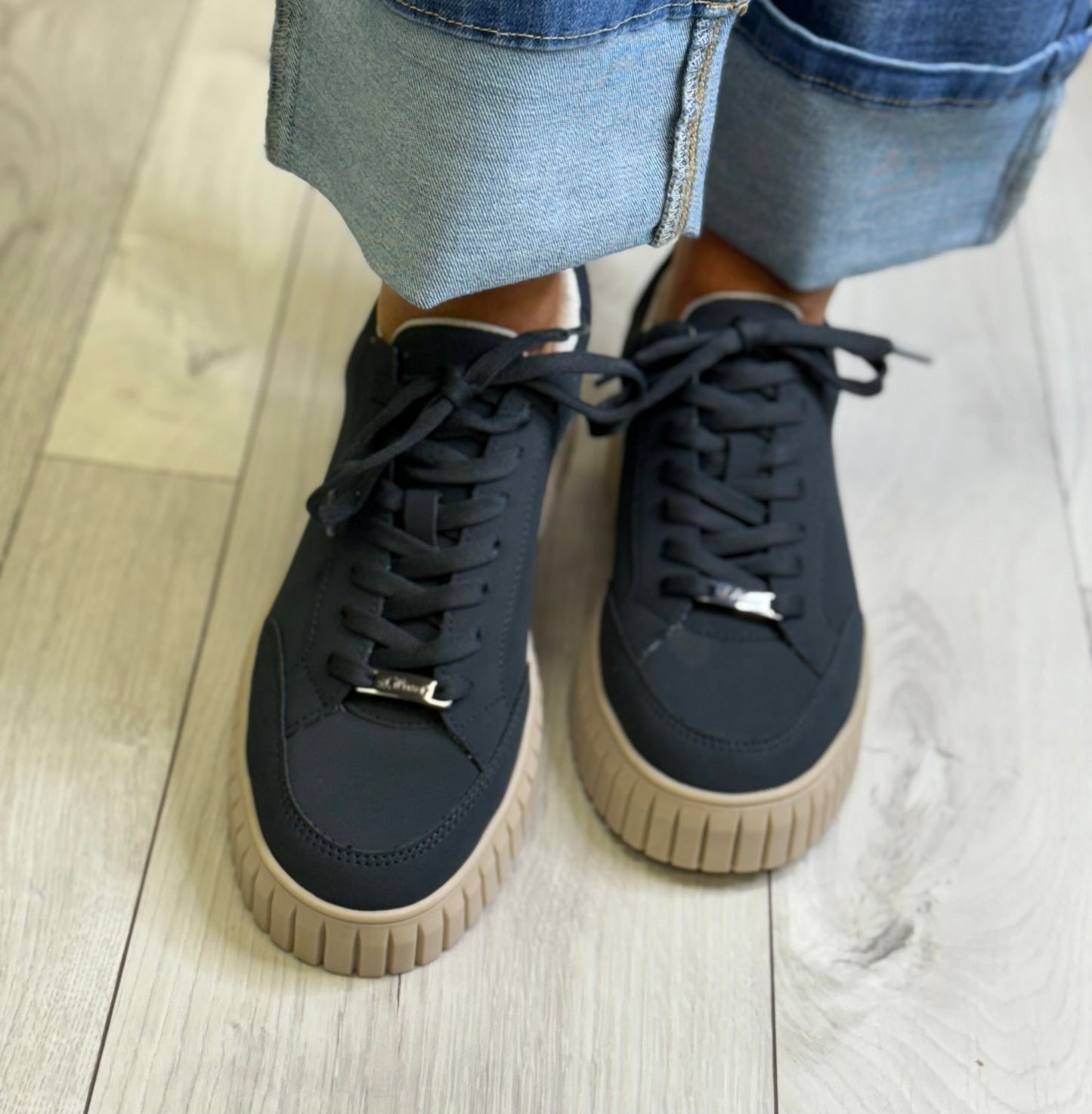 S Oliver - Dark Navy Platform Trainer