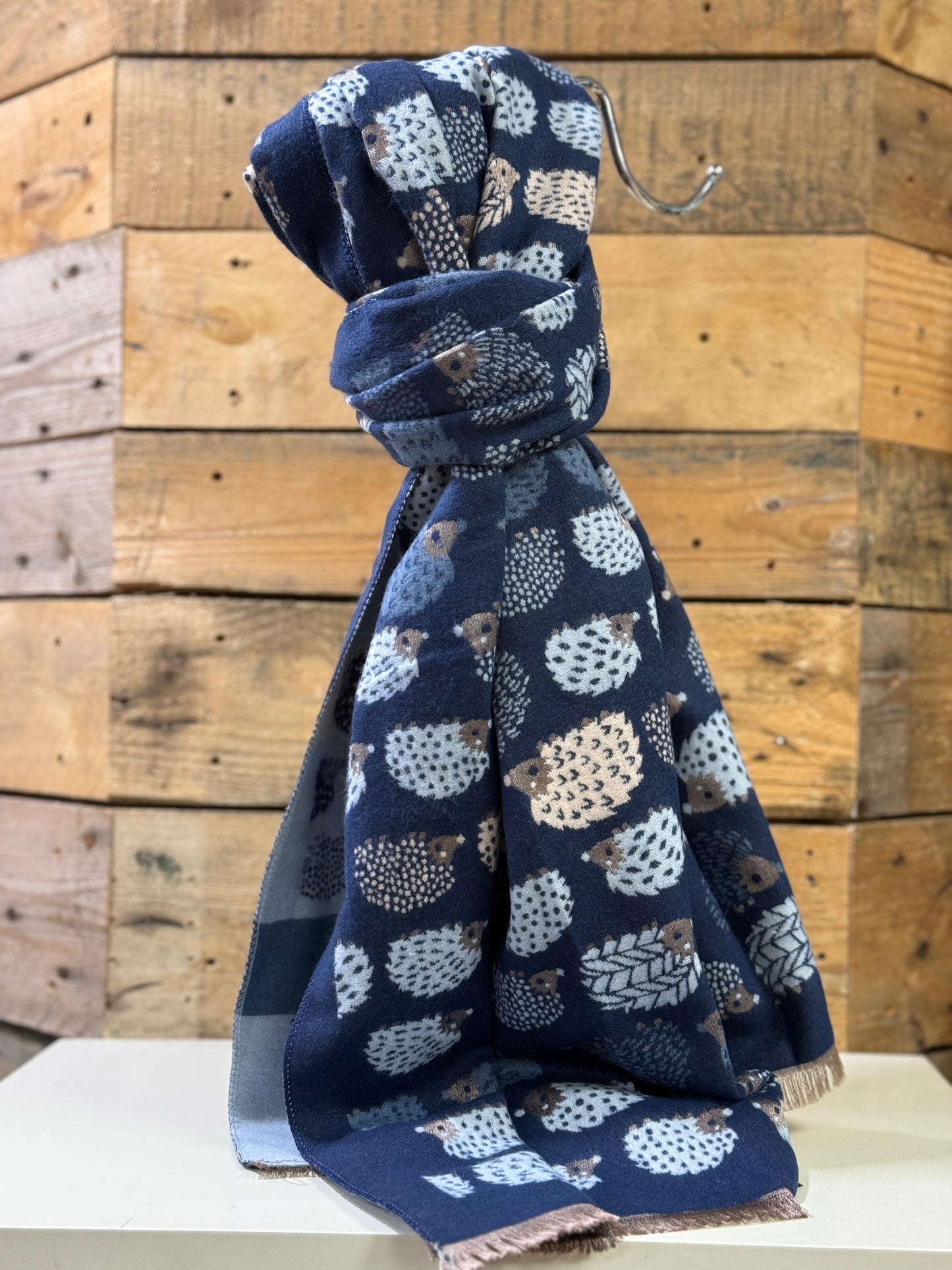 hannah k - Navy/Blue Hedgehog Scarf