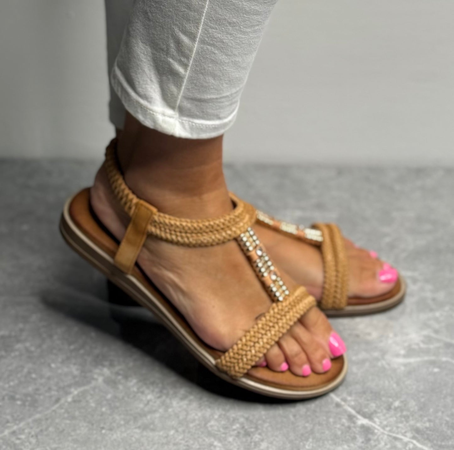 Lunar - 'Portofino' Camel Sandal