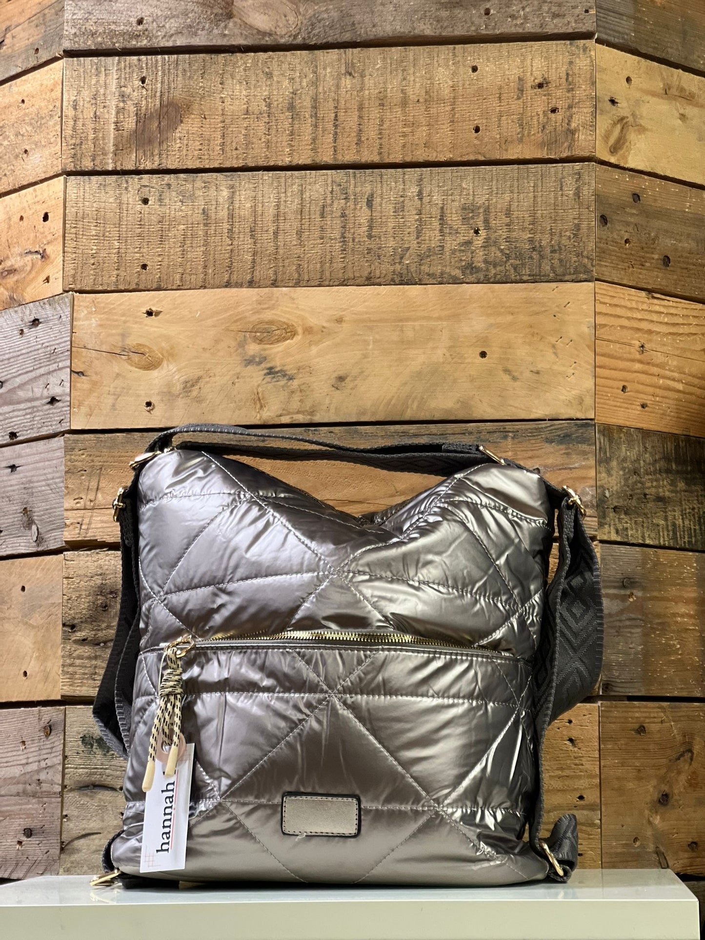 hannah k - Gold Padded Handbag