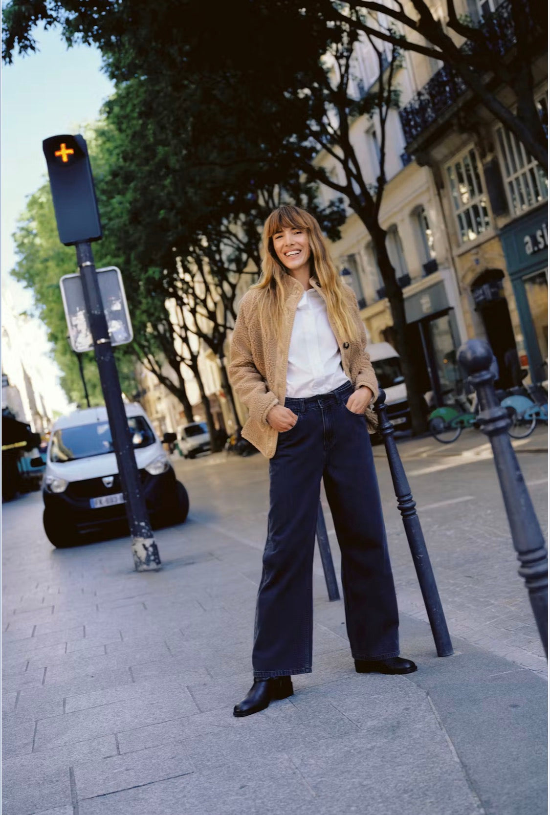 b.young - ‘BYCOTTY ’ Cord Trim Teddy Jacket