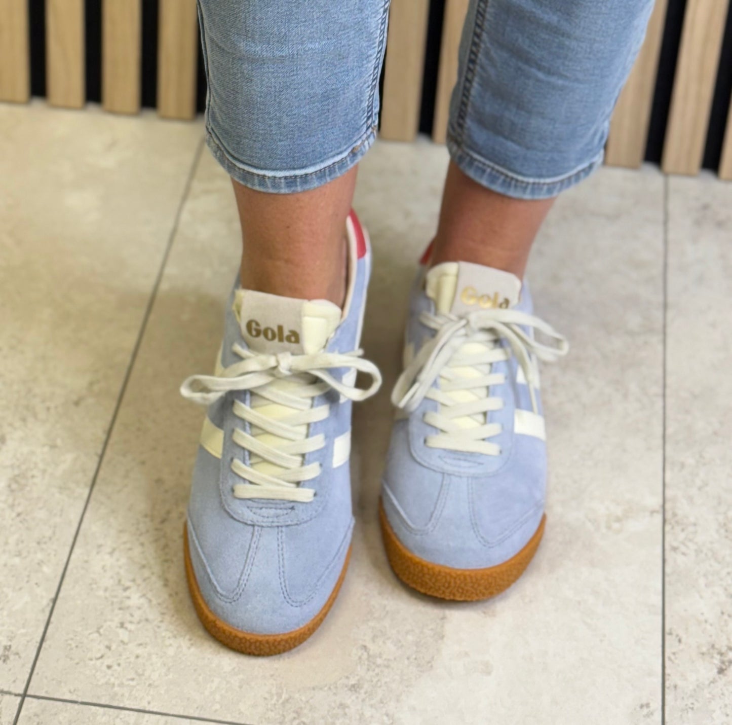 Gola - ‘Elan' Air/Off White/Coral Trainer