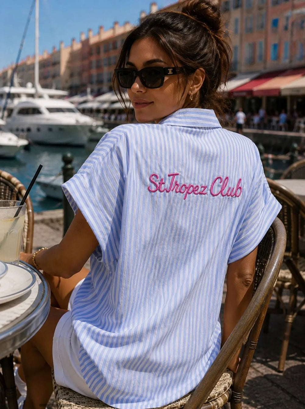 Blue Stripe ‘St Tropez Club’ Shirt