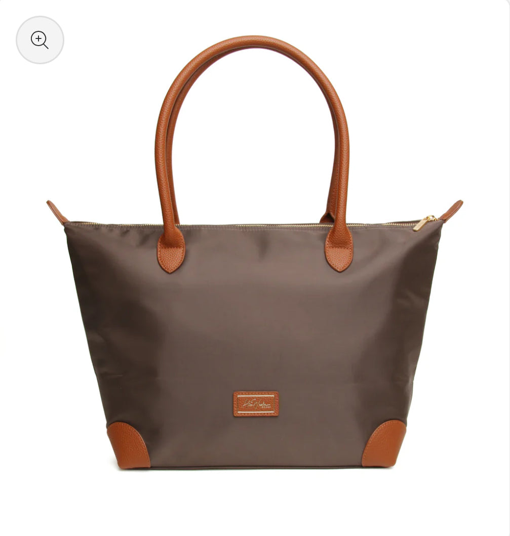 Alice Wheeler - ‘Shoreditch’ Chocolate Large Tote Bag