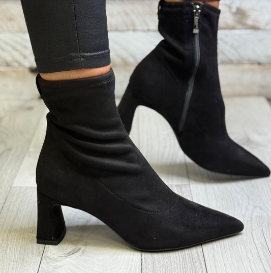 Tamaris - Black Suede Dress Boot