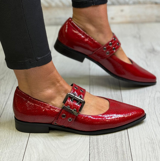 Marco Tozzi - Red Patent Pointed Shoe