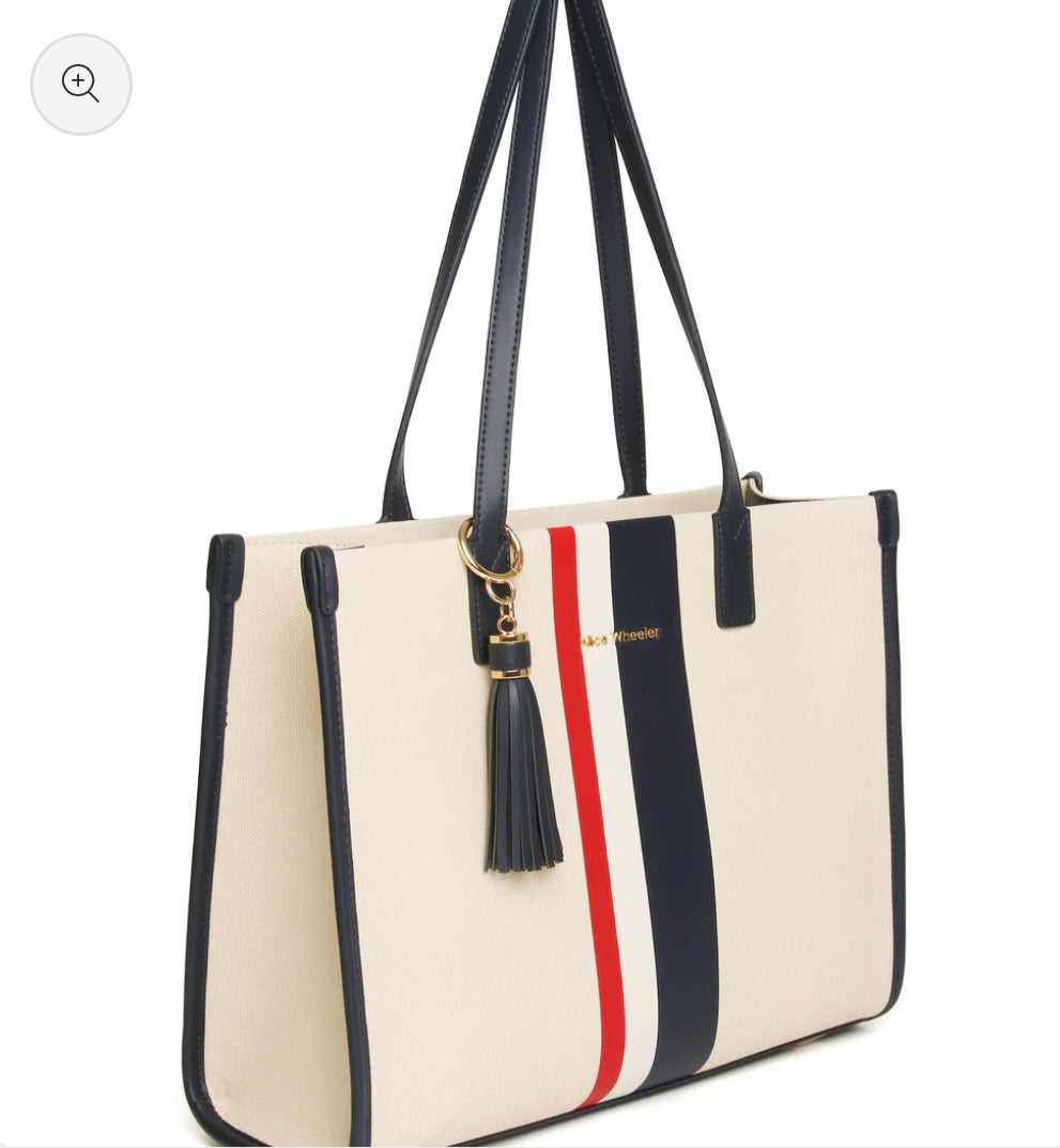 Alice Wheeler - Navy Stripe Amalfi Tote Bag