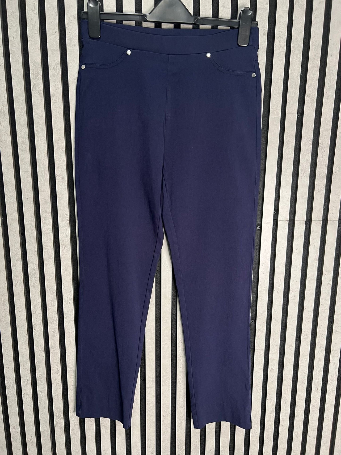Navy Jean Style Stretch Trouser