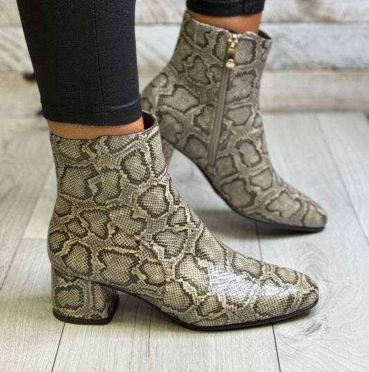 Marco Tozzi - Dune Snake Print Ankle Boot