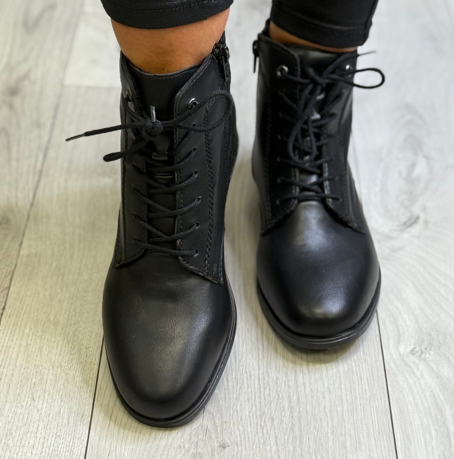 Rieker - Black Laced Boot