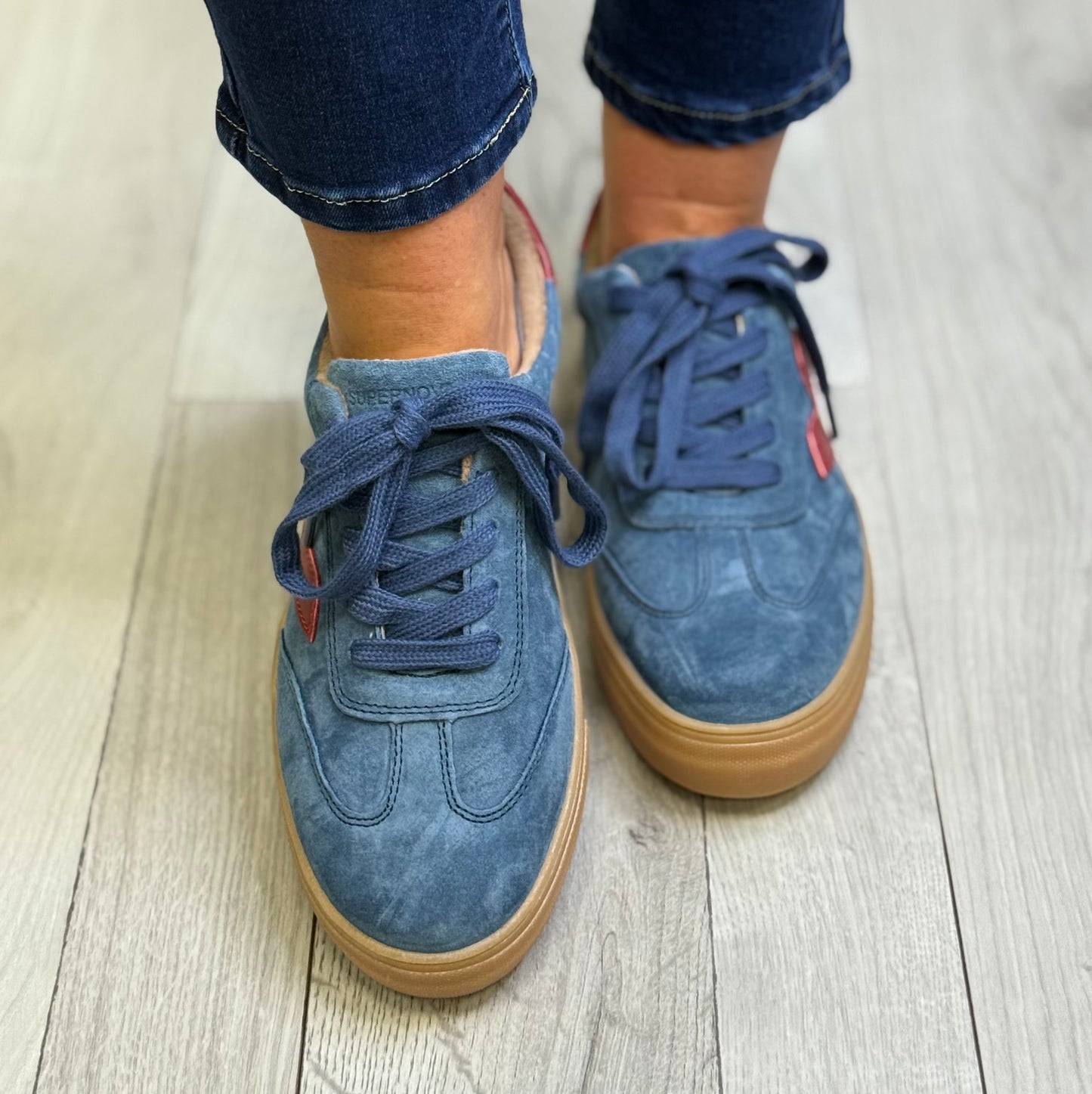 Drilleys- 'Ninety' Wrangler Blue Trainer