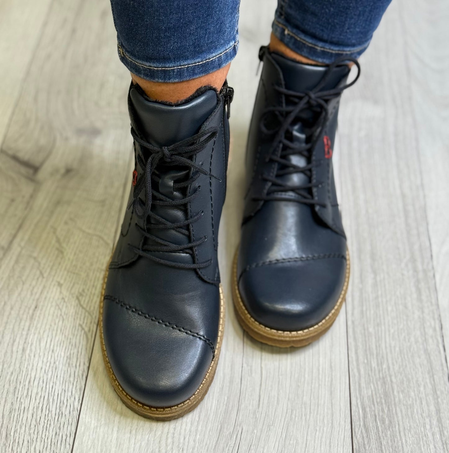 Rieker - Navy Laced Boot