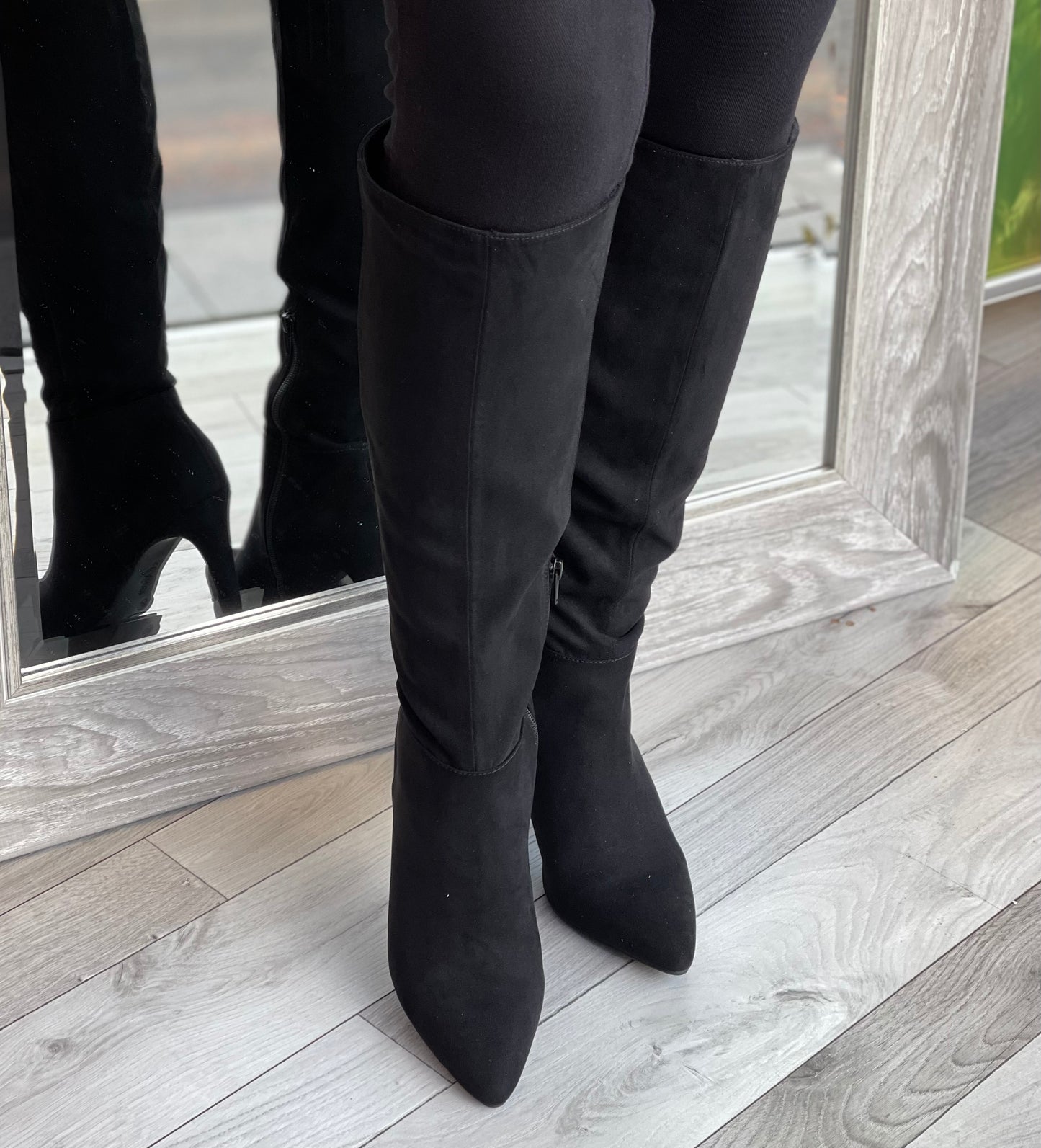 S Oliver - Black Heel Long Boot