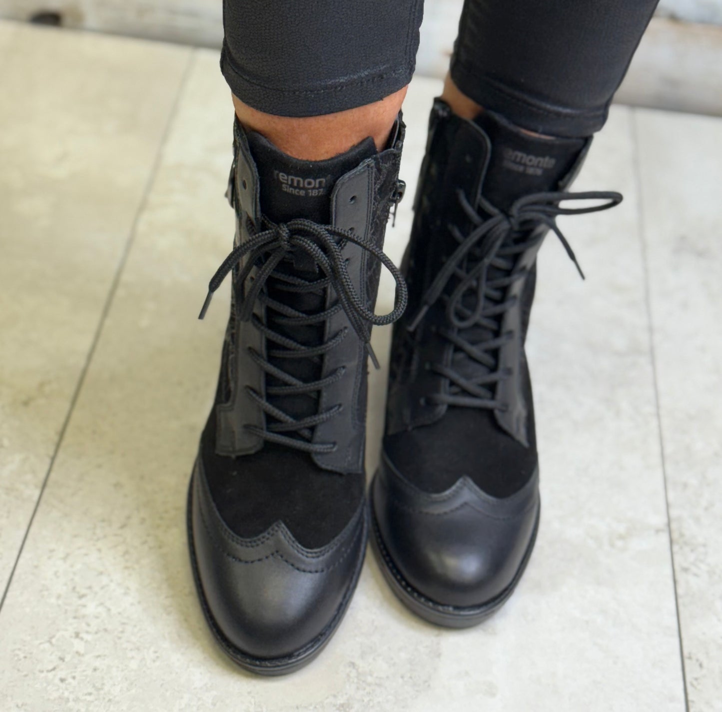 Remonte - Black Strap Detail Combo Boot