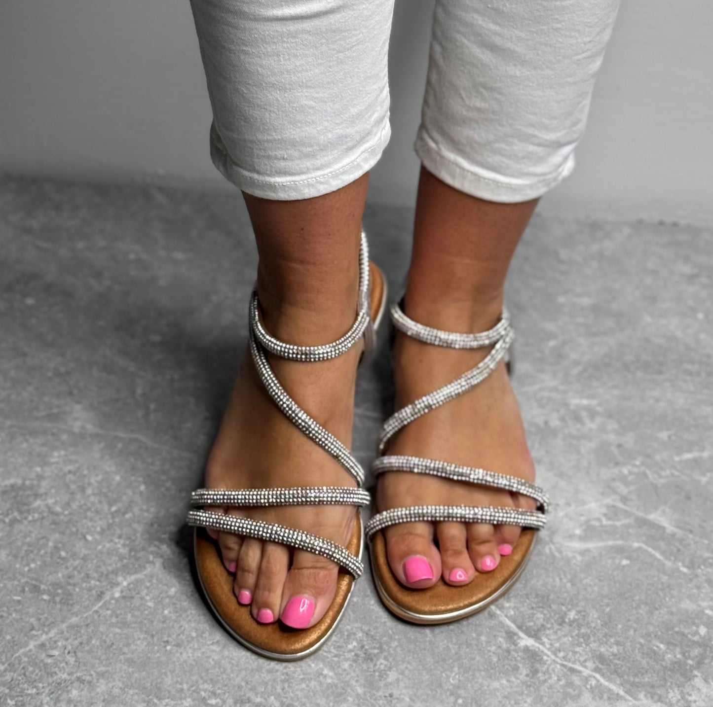 Lunar - 'Cortez' Silver Sandal