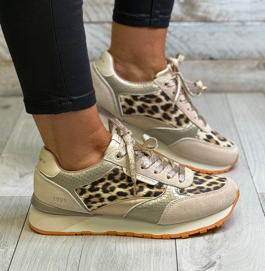 Teddy Smith -  Beige/Leopard Detailed Trainer (120321)
