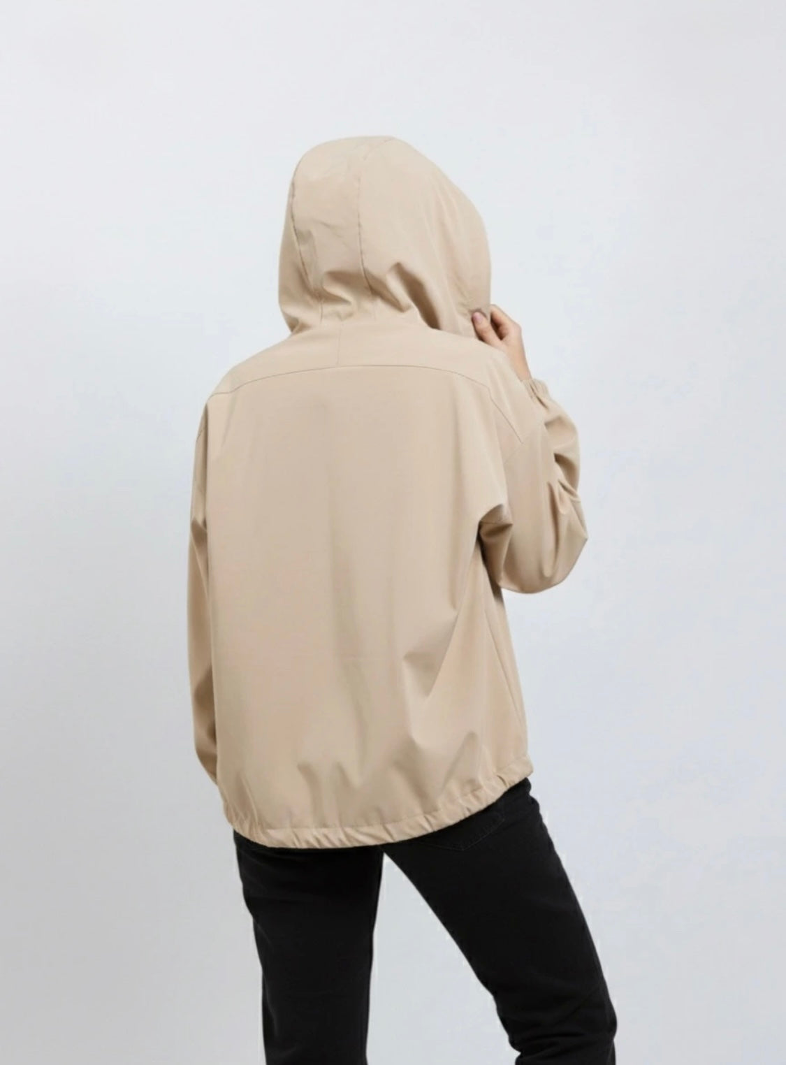 Beige Short Rain Jacket