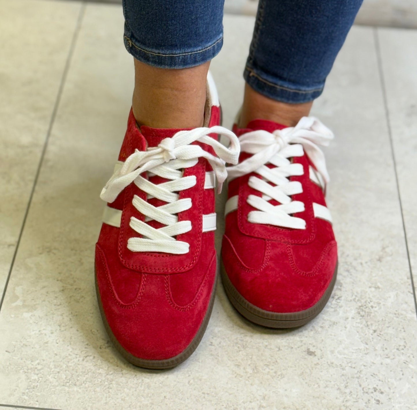 Drilleys- 'Sixty Four' Hot Siren Gum Sole Trainer